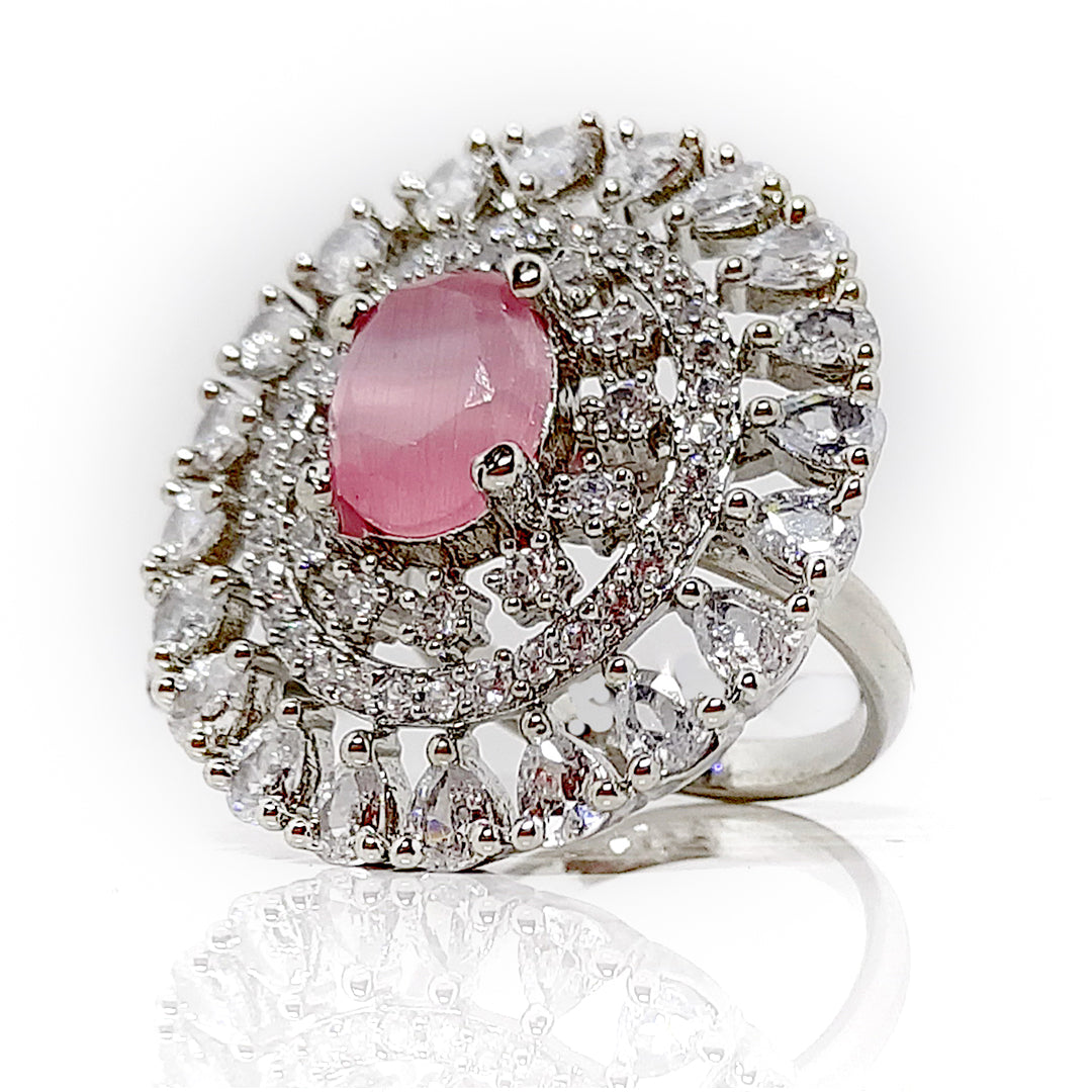 (Rosette (pink)) shown in close up from Al Musk Jewellery collection.