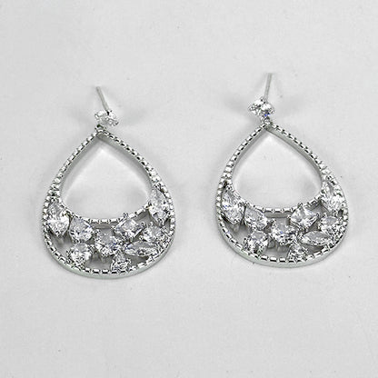 Image of (Silver Moonbeam Drops) from an exquisite collection by Al Musk Jewellery.